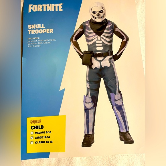 Spirit Costumes Fortnite Skull Trooper Costume Set With Added